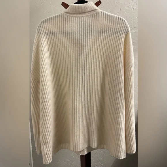 NEW Reformation Fantino Cashmere Collared Cardigan In Gossamer Size XL - Picture 10 of 17